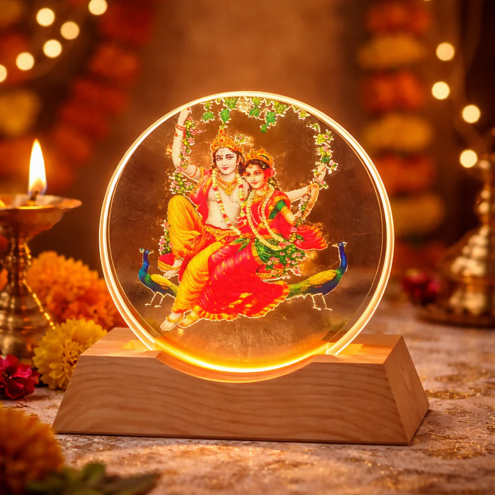 Radha Krishna on Swing ring lamp