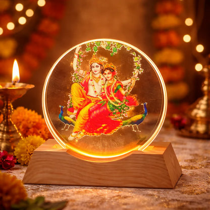 Radha Krishna on Swing ring lamp