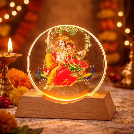 Radha Krishna on Swing ring lamp