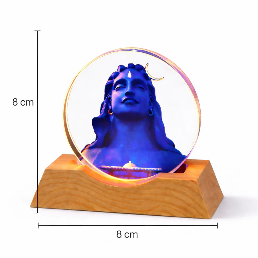 Adiyogi coloured ring lamp