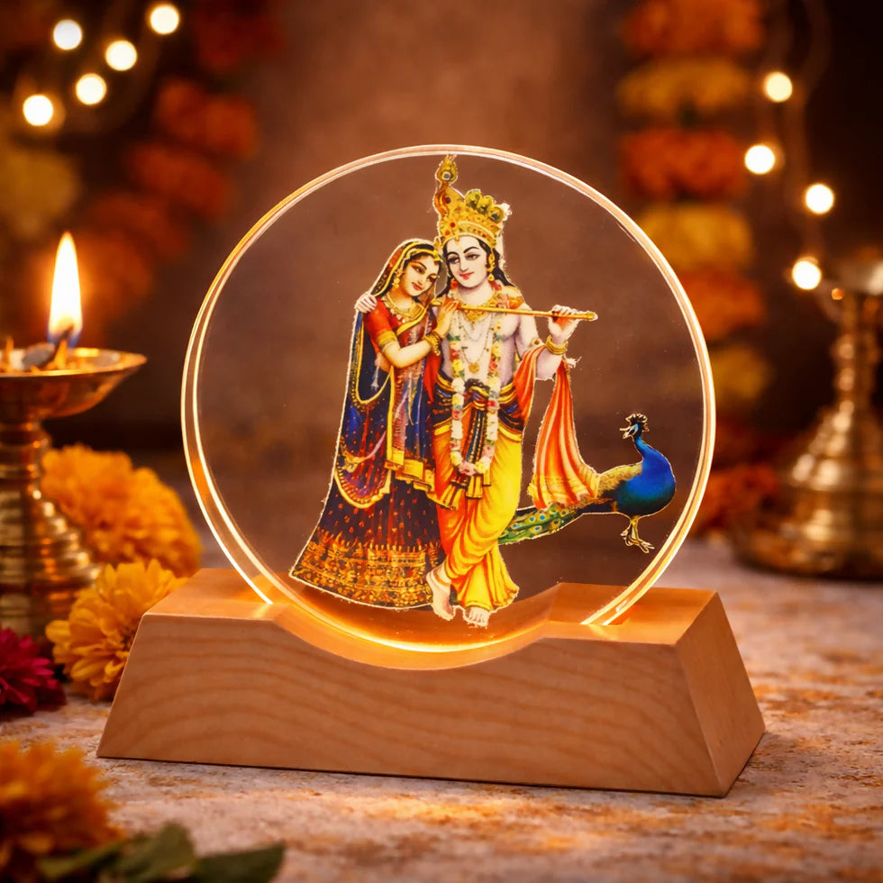 Radha Krishna standing ring lamp