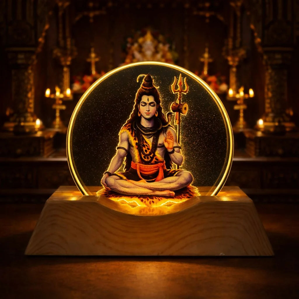 Mahadev coloured ring lamp
