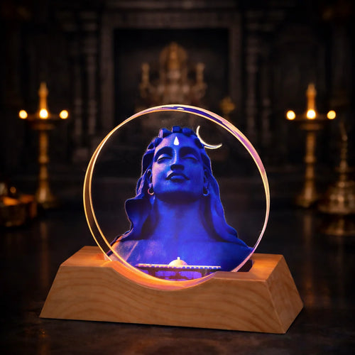 Adiyogi coloured ring lamp