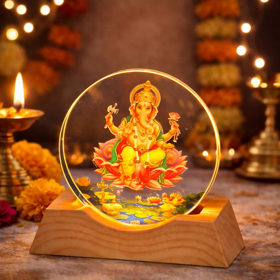 Ganesha coloured ring lamp